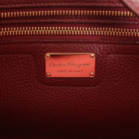 Salvatore Ferragamo Handbag Leather in Bordeaux