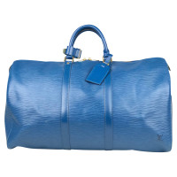Louis Vuitton Keepall 50 aus Leder in Blau