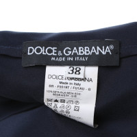 Dolce & Gabbana Chemisier en soie bleu foncé