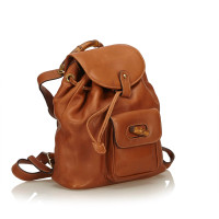 Gucci Bamboo Backpack en Cuir en Marron