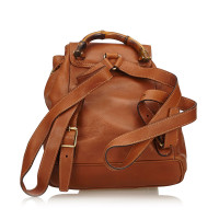 Gucci Bamboo Backpack en Cuir en Marron