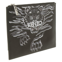 Kenzo Clutch Leer in Zwart