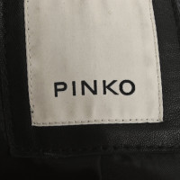Pinko Veste/Manteau en Cuir en Noir