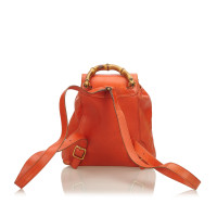 Gucci Bamboo Backpack Leer in Oranje
