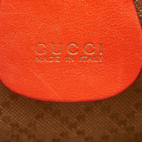 Gucci Bamboo Backpack in Pelle in Arancio