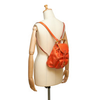 Gucci Bamboo Backpack aus Leder in Orange