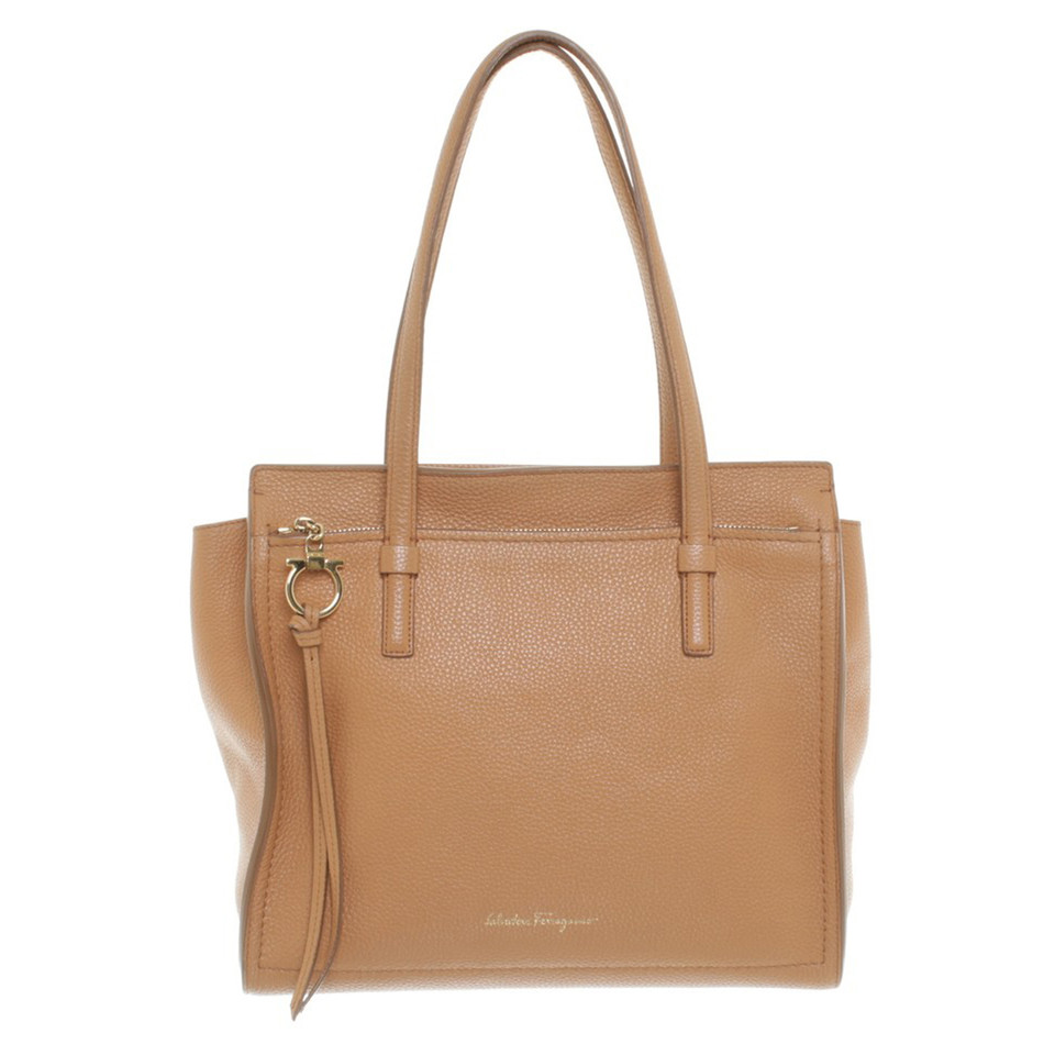 Salvatore Ferragamo "Medium Tote Bag" in Camel