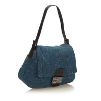 Fendi Baguette Bag Micro Wool in Blue