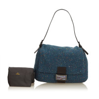 Fendi Baguette Bag Micro Wol in Blauw