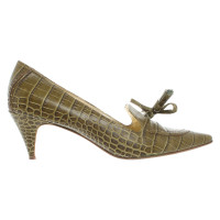 Etro Pumps/Peeptoes Leather in Olive