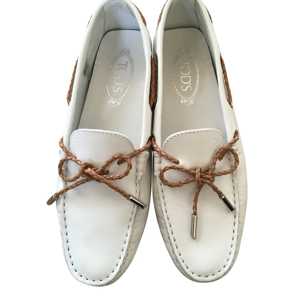 Tod's Mocassini / ballerine in pelle bianca