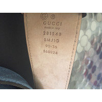 Gucci Blauer Monogramm-Gürtel