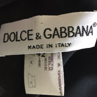 Dolce & Gabbana Zwarte doorschijnende chiffonjurk