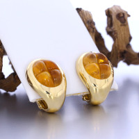 Pomellato 750 ct gold citrine stud earrings