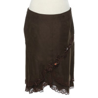 Karen Millen Skirt Silk in Brown