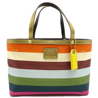 Coach Rayé multicolore petit Tote Bag