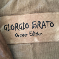 Giorgio Brato Leren jasje in organische uitvoering
