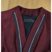 Haider Ackermann Suede leather jacket blazer burgundy
