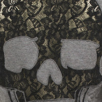 Philipp Plein  Top in cotone grigio impreziosito