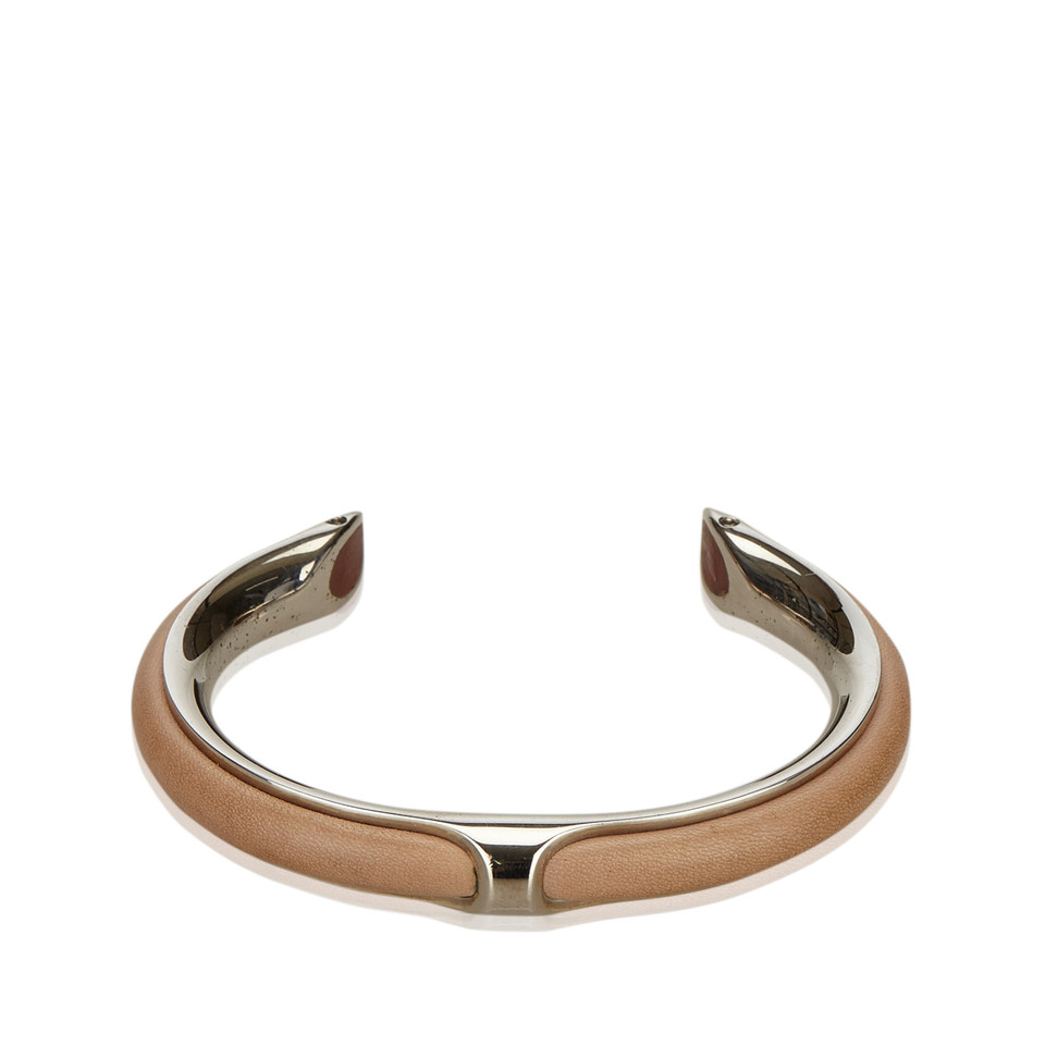 Hermès Bracelet en cuir métallisé