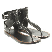 Isabel Marant Leren sandalen in zwart