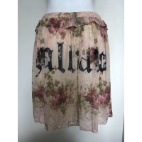 John Galliano Silk floral midi skirt