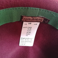 Maliparmi Cappello in lana con fascia a contrasto 