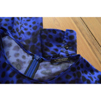 Strenesse abito blu con stampa leopardo