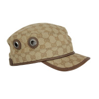 Gucci Gucci Hat Toile en Cuir Beige