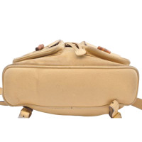 Gucci Bamboo Backpack in Pelle in Beige