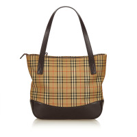 Burberry Plaid Canvas Handbag