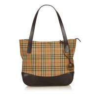 Burberry Plaid Canvas Handbag