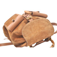 Gucci Bamboo Backpack in Pelle in Marrone
