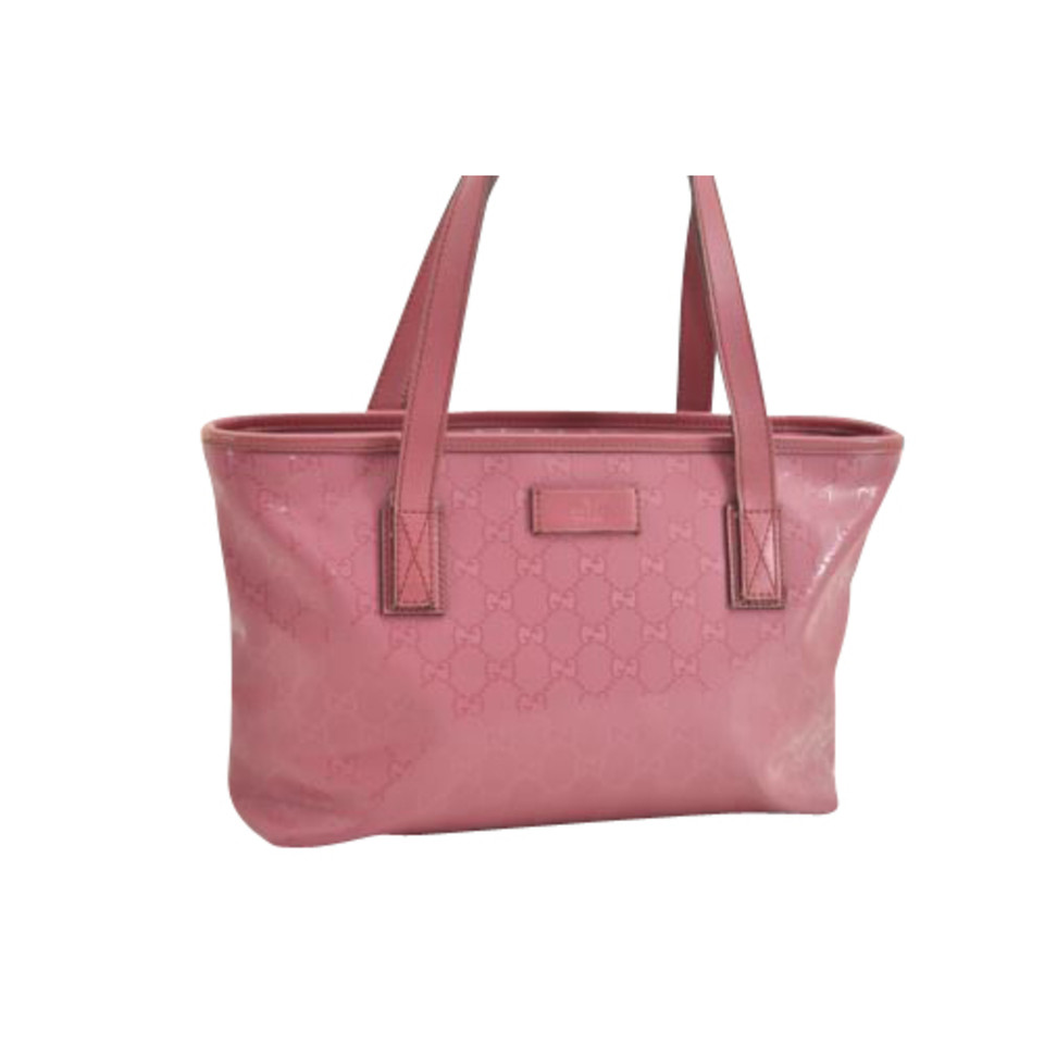 Gucci GG Pattern PVC Leather Tote Bag