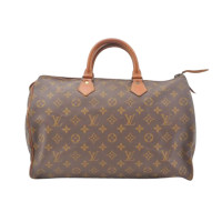 Louis Vuitton Speedy 35 in Tela in Marrone