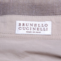 Brunello Cucinelli Bluse in Grau-Beige
