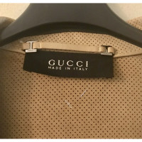 Gucci Jacket in beige perforated leather