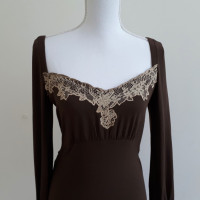 Red Valentino Brown dress with lace