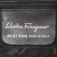 Salvatore Ferragamo Tiered Grosgrain Drawstring Chain Backpack