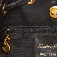 Salvatore Ferragamo Tiered Grosgrain Drawstring Chain Backpack