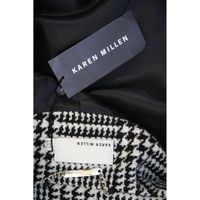Karen Millen Mantel in Schwarz-Weiß