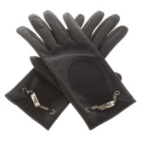 Christian Dior Handschuhe aus Leder in Schwarz