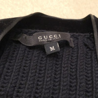 Gucci Cardigan in maglia a coste blu scuro