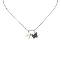Gucci Silberne Schmetterlings-Herz-Halskette