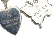 Gucci Collana con cuore in argento a forma di farfalla