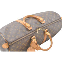 Louis Vuitton Keepall 45 in Tela in Marrone