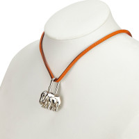 Hermès "Elephant Cadena Lock Charm Necklace"
