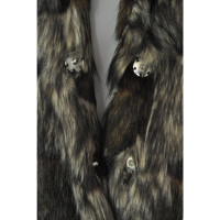 Set Faux fur coat with pattern