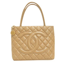 Chanel Medallion Leather in Beige