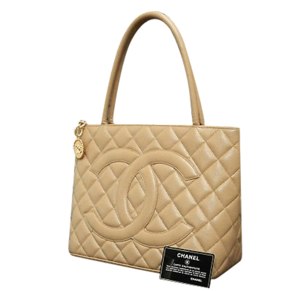 Chanel Medallion Leather in Beige